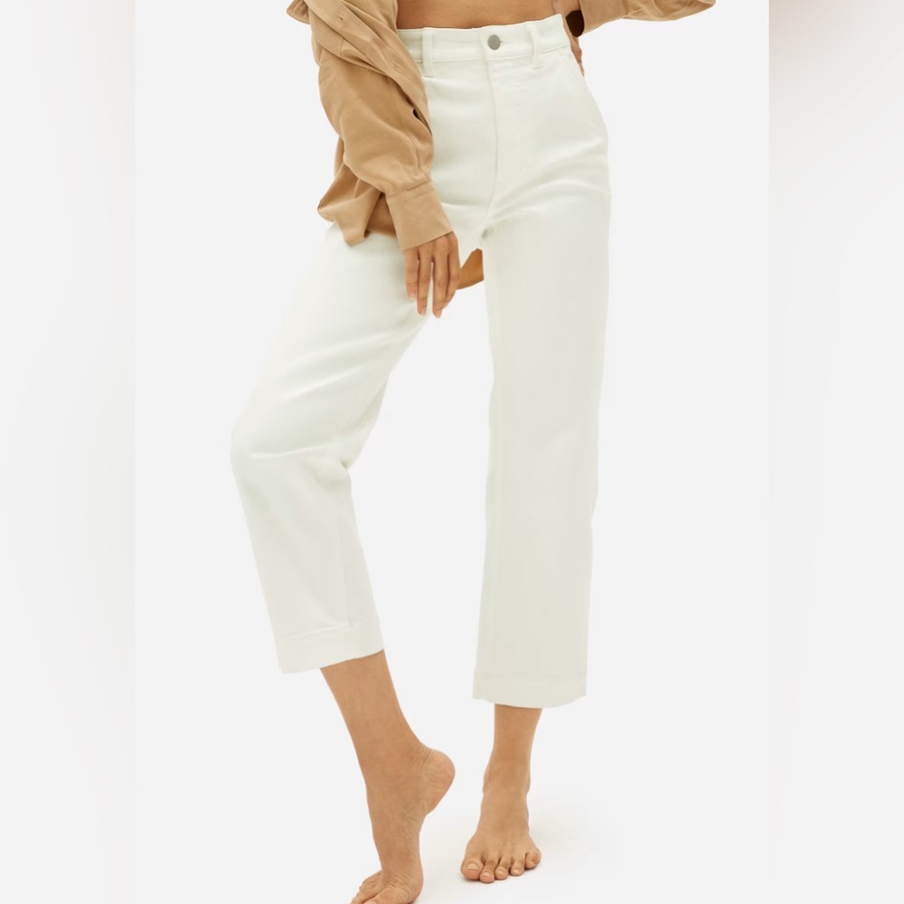 EVERLANE Cropped Straight Leg‎ Regular jeans. Women size 4. Color- Bone